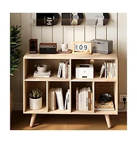 homfan 39.5-Inch Record Player Stand with Vinyl Storage and Charging Station, Holds 350 Albums