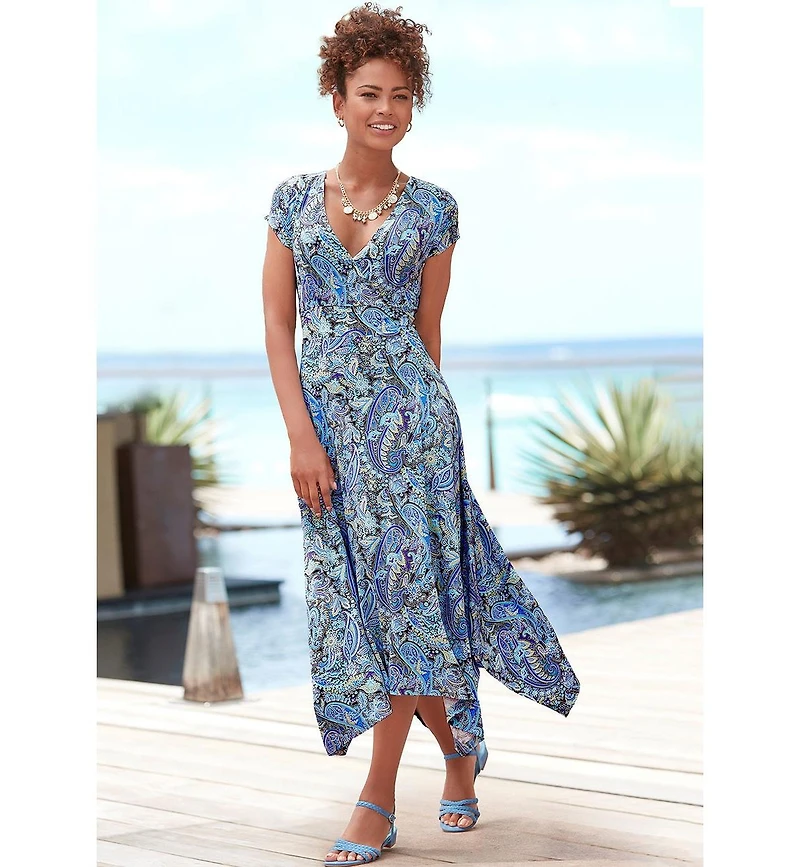 Lascana Women's Handkerchief Hem Dress