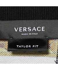 Pre-Owned Versace Men's Barocco Print Pique Polo T-Shirt
