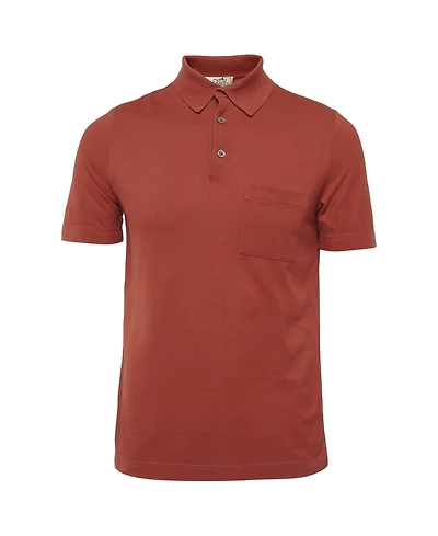 Pre-Owned Hermes Men's Burnt Pique Polo T-Shirt