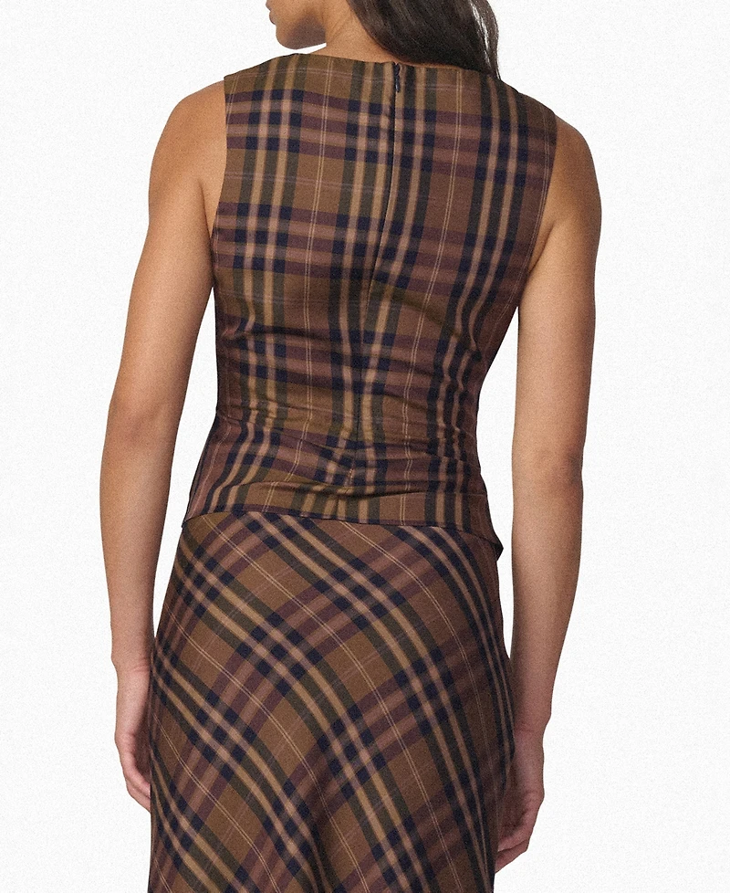 Joe's Jeans Women's The Meg Plaid Sleeveless Top