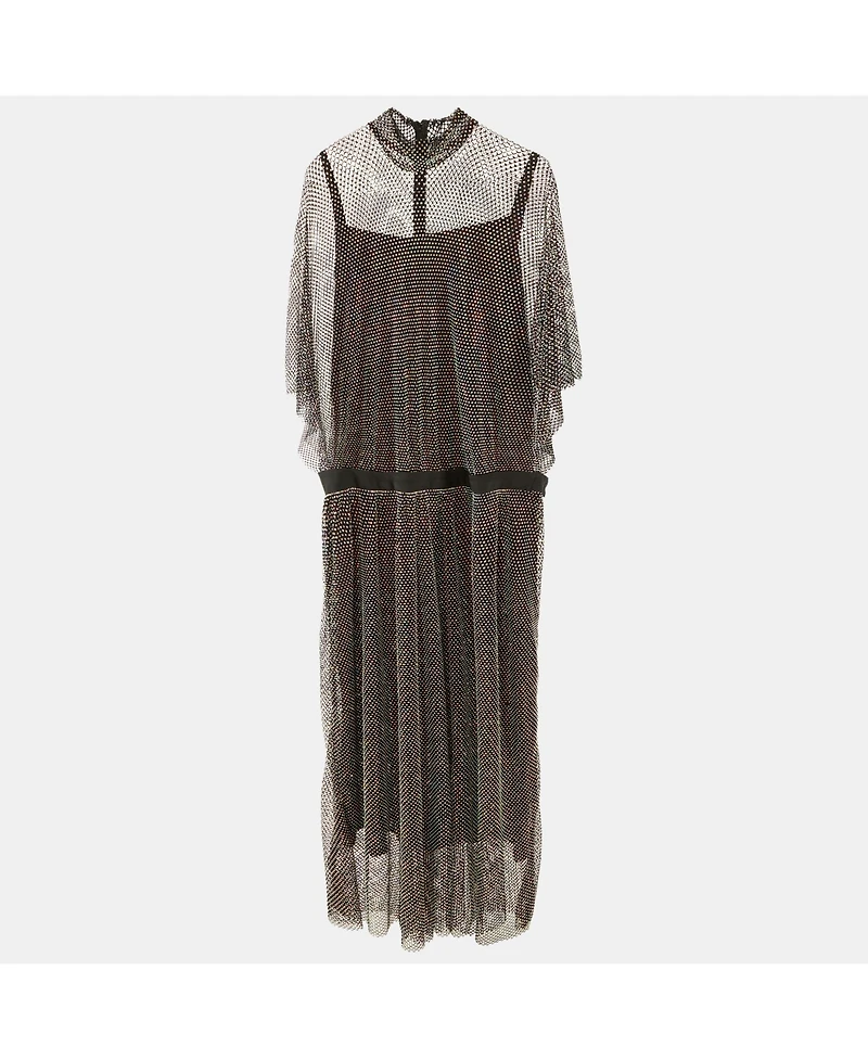 Pre-Owned Dolce & Gabbana Women's Rhinestone Embellished Oversized Maxi Dress