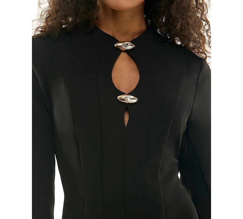 Seni & Cade Juniors' Mock Neck Mini Dress