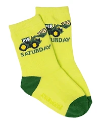 John Deere Little Boys' ( 4 -6 ) Non-Slip Grip 7-Pack Crew Socks