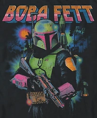 Fifth Sun Men's Star Wars Mandalorian Bobba Glow T-Shirt