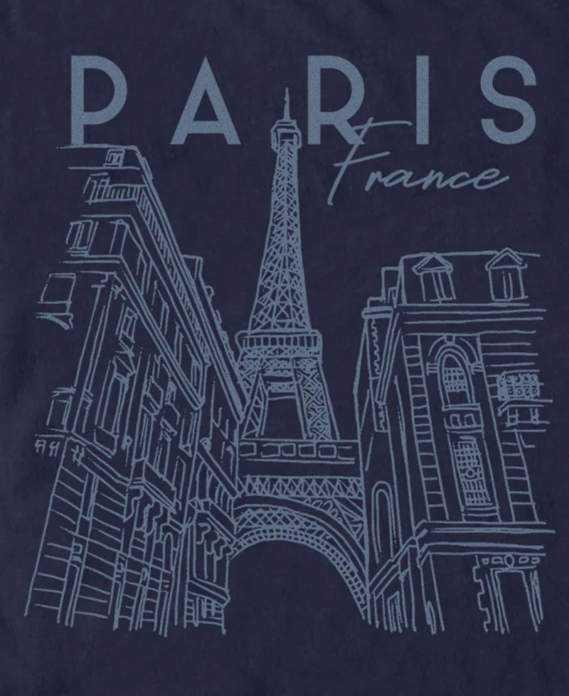 Fifth Sun Men's Paris City Sketchy T-Shirt