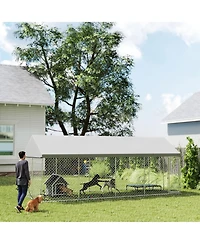 Ruie Heavy Duty Chain Link Outdoor Dog Kennel with Waterproof Roof