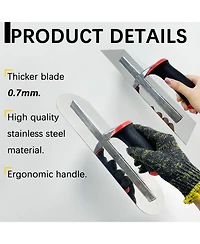 Xdovet Concrete Tools Set Finishing Trowel Pool Trowels Plastering Masonry Kit