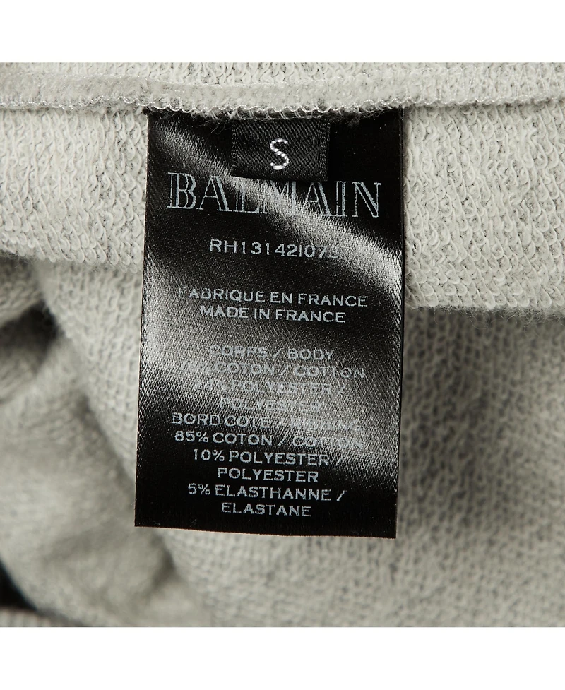 Pre-Owned Balmain Men's Metallic Logo Print Cotton Crew Neck Sweatshirt