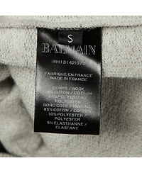 Pre-Owned Balmain Men's Metallic Logo Print Cotton Crew Neck Sweatshirt
