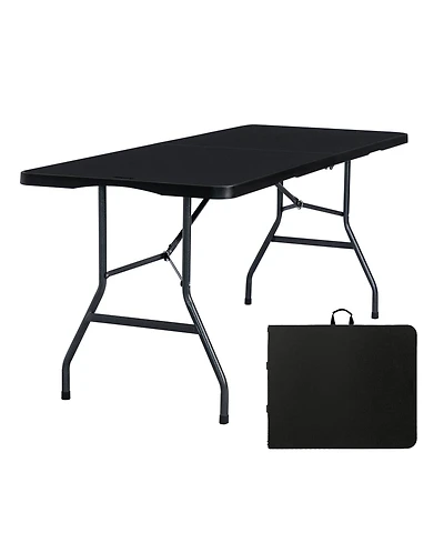 Piscifun Folding Table Portable Heavy Duty Plastic Fold In Half Utility Dining Indoor Outdoor Carrying Handle Camping Picnic Party