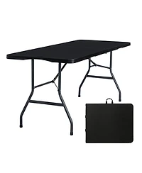 Piscifun Folding Table Portable Heavy Duty Plastic Fold In Half Utility Dining Indoor Outdoor Carrying Handle Camping Picnic Party