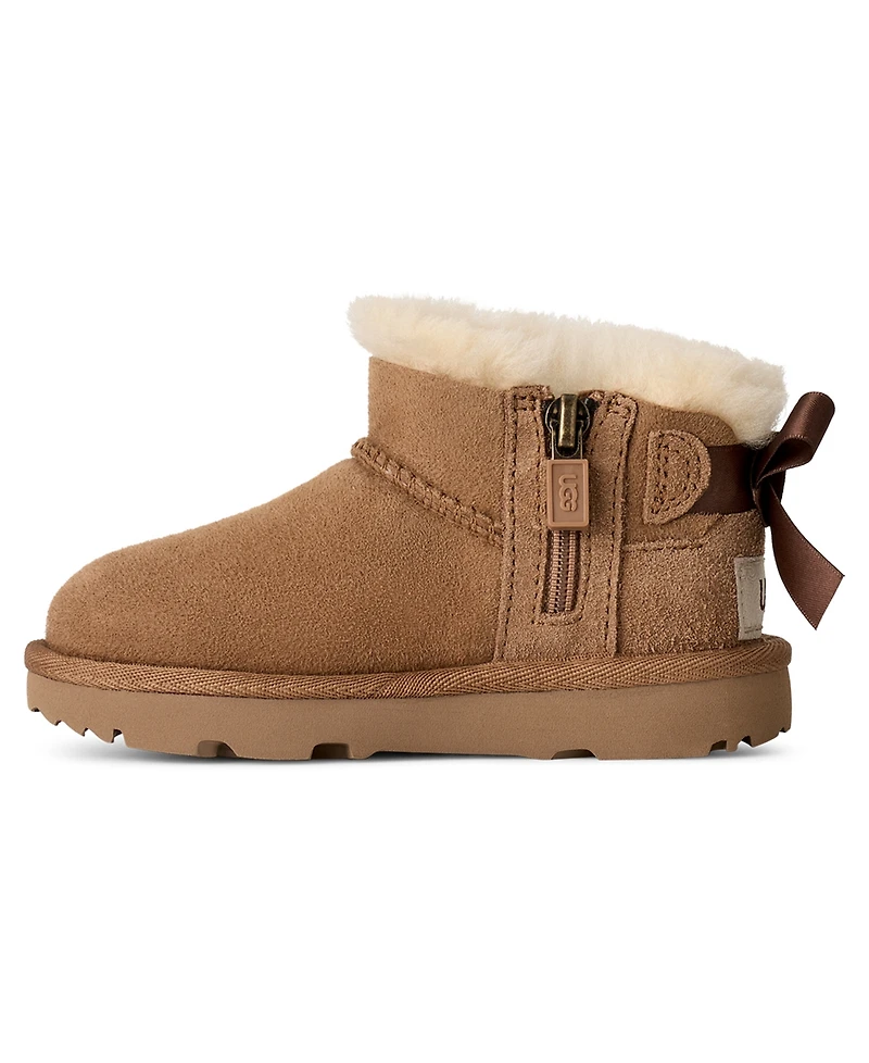 Ugg Toddler Kids Ultra Mini Bailey Bow Zipper Booties