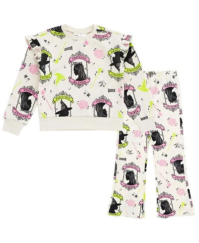 Wicked Toddler Girls (2T - 4T) 2-Piece Fleece Sweatshirt and Flare Leggings Set