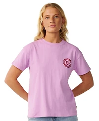 Rip Curl Women's Surf Puff Party Pack Graphic Relaxed Crewneck T-Shirt
