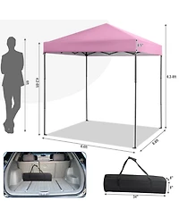Sugift 6.6 x 6.6 feet Outdoor Pop Up Canopy Tent with Upf 50+ Sun Protection