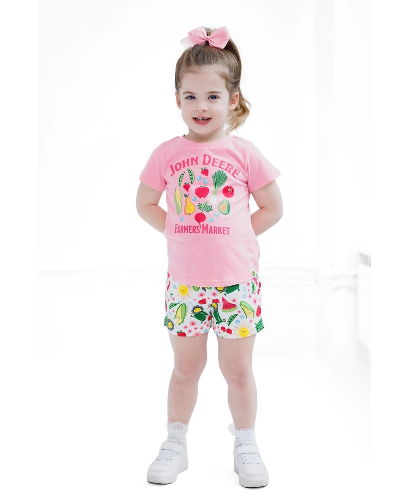John Deere Toddler Girls (2T - 4T) 2-Piece T-Shirt and Bottoms Set