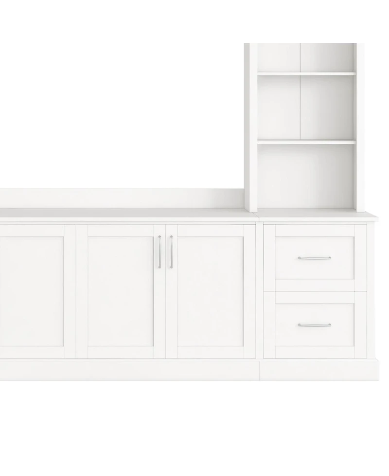 Streamdale Furniture Modern Arched Entertainment Center Wall Unit for TVs up to 65"