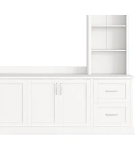 Streamdale Furniture Modern Arched Entertainment Center Wall Unit for TVs up to 65"