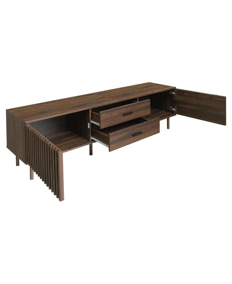 Streamdale Furniture 70-Inch Modern Tv Stand for TVs up to 80 Inches with Storage and Wood Legs