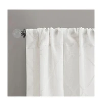 Avobird Diamond Sheer Window Curtain Panel Only 1 Piece Panel