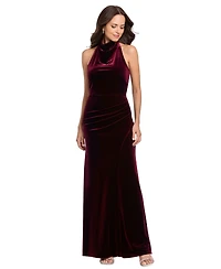 Betsy & Adam Women's Halter Neck Gown