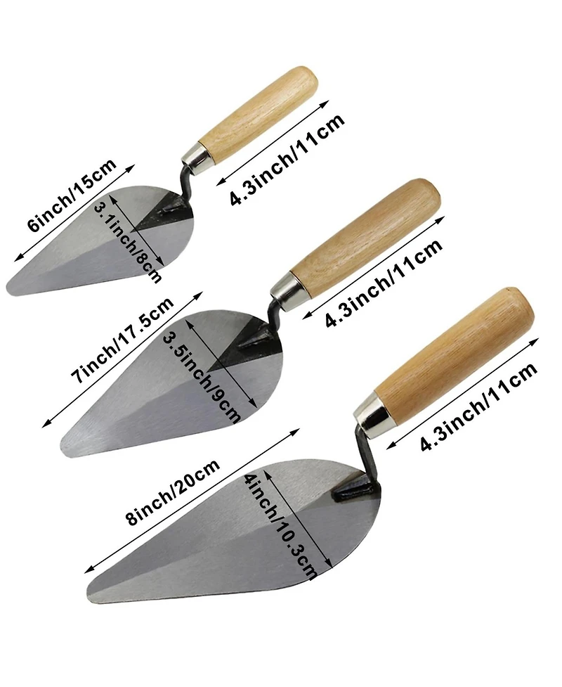 Xdovet Brick Trowel Set Wood Handle Masonry Tool