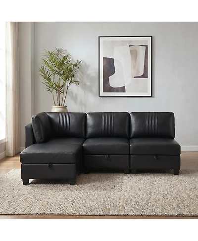 Streamdale Furniture Flexible Modular 4-Seater Sofa with Storage and Sleeper Function