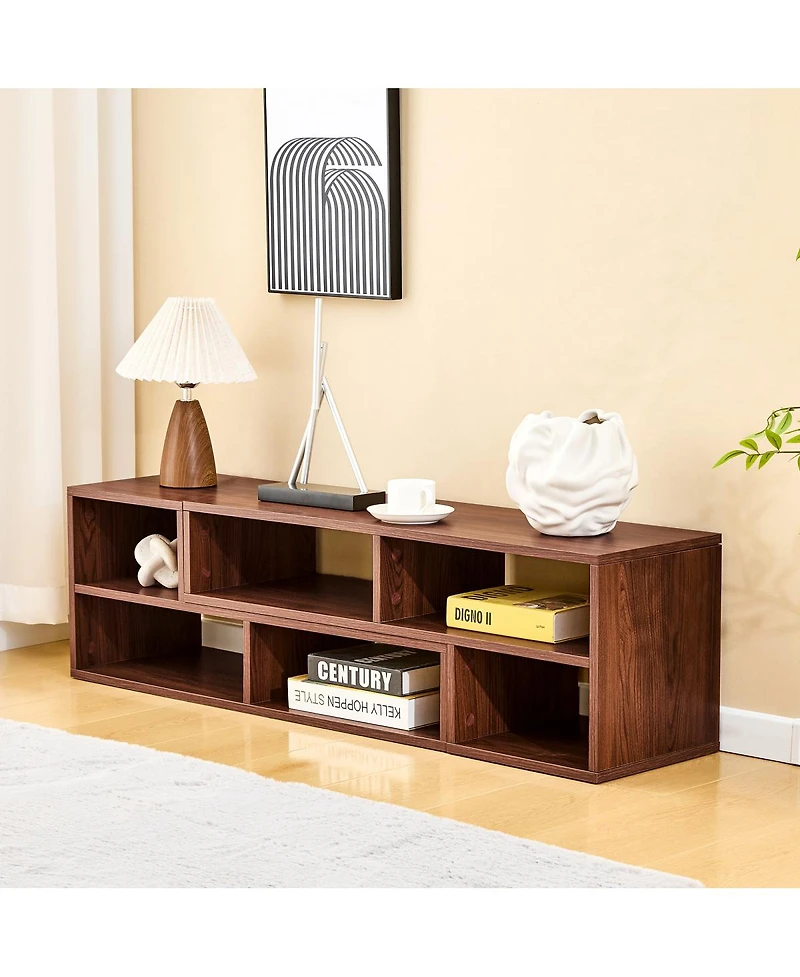 Streamdale Furniture Modular Tv Stand, Adjustable Open Storage Media Console