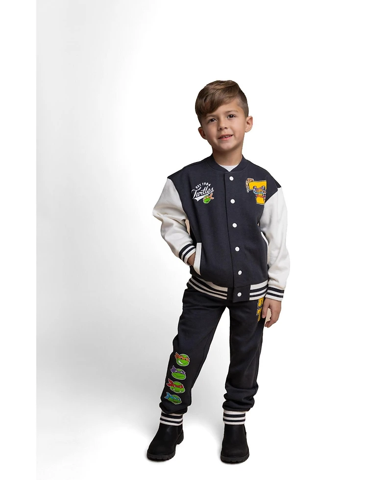 Teenage Mutant Ninja Turtles Boys' 5 - 16 Fleece Varsity Jacket and Pants Set