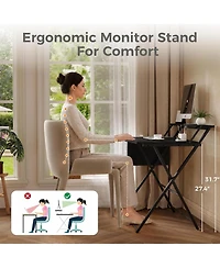 homfan Opens in seconds with zero assembly required arrives fully assembled and ready to use as an instant workspace for dorm rooms and apartments.