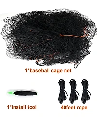 Aoligeijs 12x55ft Portable Baseball Batting Cage for Practice