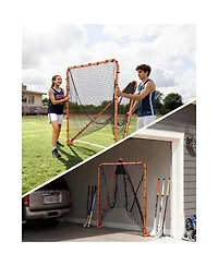 Vevor Lacrosse Goal Net Folding Backyard Lacrosse Training Equipment Steel