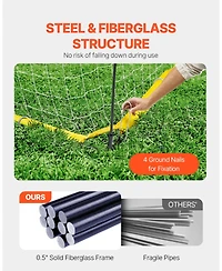 Vevor 12x6 ft Portable Soccer Goal Kids Soccer Net Carry Bag Backyard Training Yellow