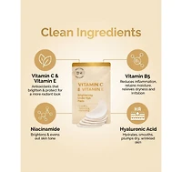 Lovery Vitamin C and Vitamin E Brightening Under Eye Masks - Korean Skincare Hydrating Eye Pad Set - 5 Pairs