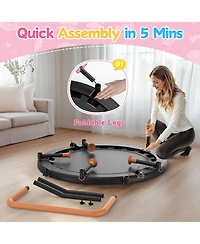 Bcan BT1 36" Toddler Trampoline, Astm Certified Foldable Kids Trampoline with Adjustable Handle, Indoor Outdoor Gift for 1-6 Years Old