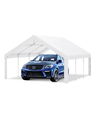 Mondawe 20 x 20 feet Event Shelter Carport Tent with Detachable Sidewalls and Windows