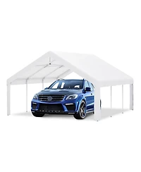 Mondawe 20 x 20 feet Event Shelter Carport Tent with Detachable Sidewalls and Windows