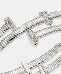 Anne Klein Pave Rondelle Coil Bracelet
