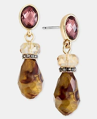 Anne Klein Stone & Bead Drop Earrings
