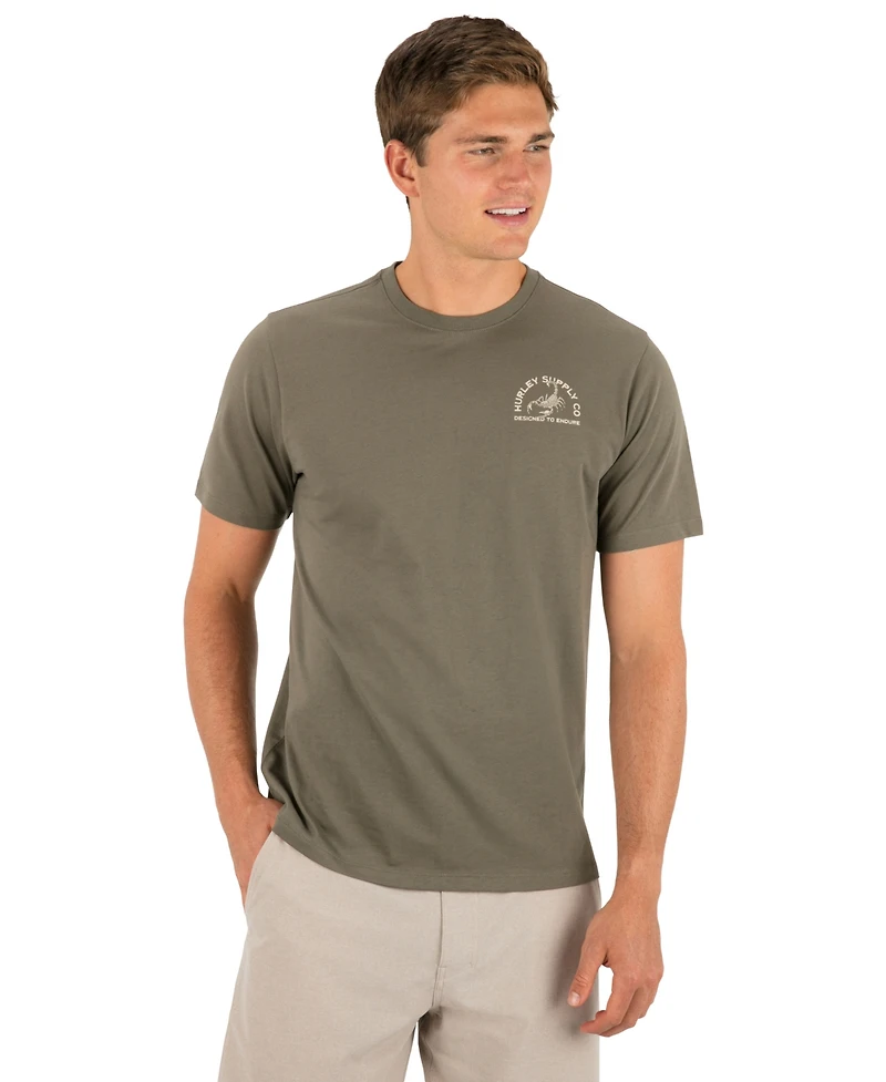Hurley Men's Subtle Logo Artwork At The Left Chest T-Shirt