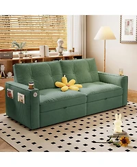 Clihome 2-in-1 Multi-Functional Sofa Bed,Made of Modern Corduroy Fabric,Suitable for Living Rooms,Bedrooms,Apartments and Small spaces