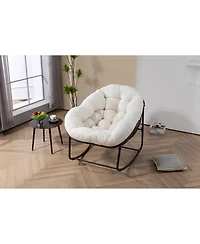 Streamdale Furniture Streamdale Outdoor Rattan Rocking Chair with Padded Cushion for Patio and Garden