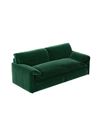 Streamdale Furniture 66" 3-in-1 Convertible Queen Pull-Out Velvet Sleeper Sofa with Storage