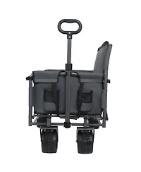Streamdale Furniture 3-in-1 Convertible Folding Wagon Cart with Bench Seat - 500lbs Capacity