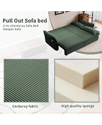 Streamdale Furniture 85-Inch Convertible Plush Sofa Bed - Two-in-One Living Room Design