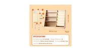 flynama 4-Tier Wooden Kids Bookshelf with Sling Book Rack for Playroom