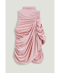 Nocturne Women's Asymmetric Sleeve Draped Blouse