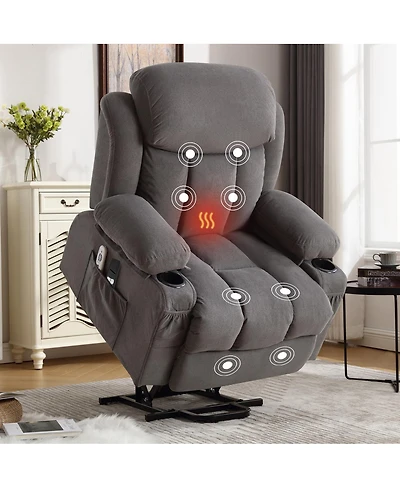 Streamdale Furniture Power Lift Recliner Chair with Heat, Massage, and Usb Port