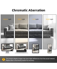 Streamdale Furniture 102.4" Modern Plush Corduroy 4-Seat Cloud Sofa with Movable Ottoman